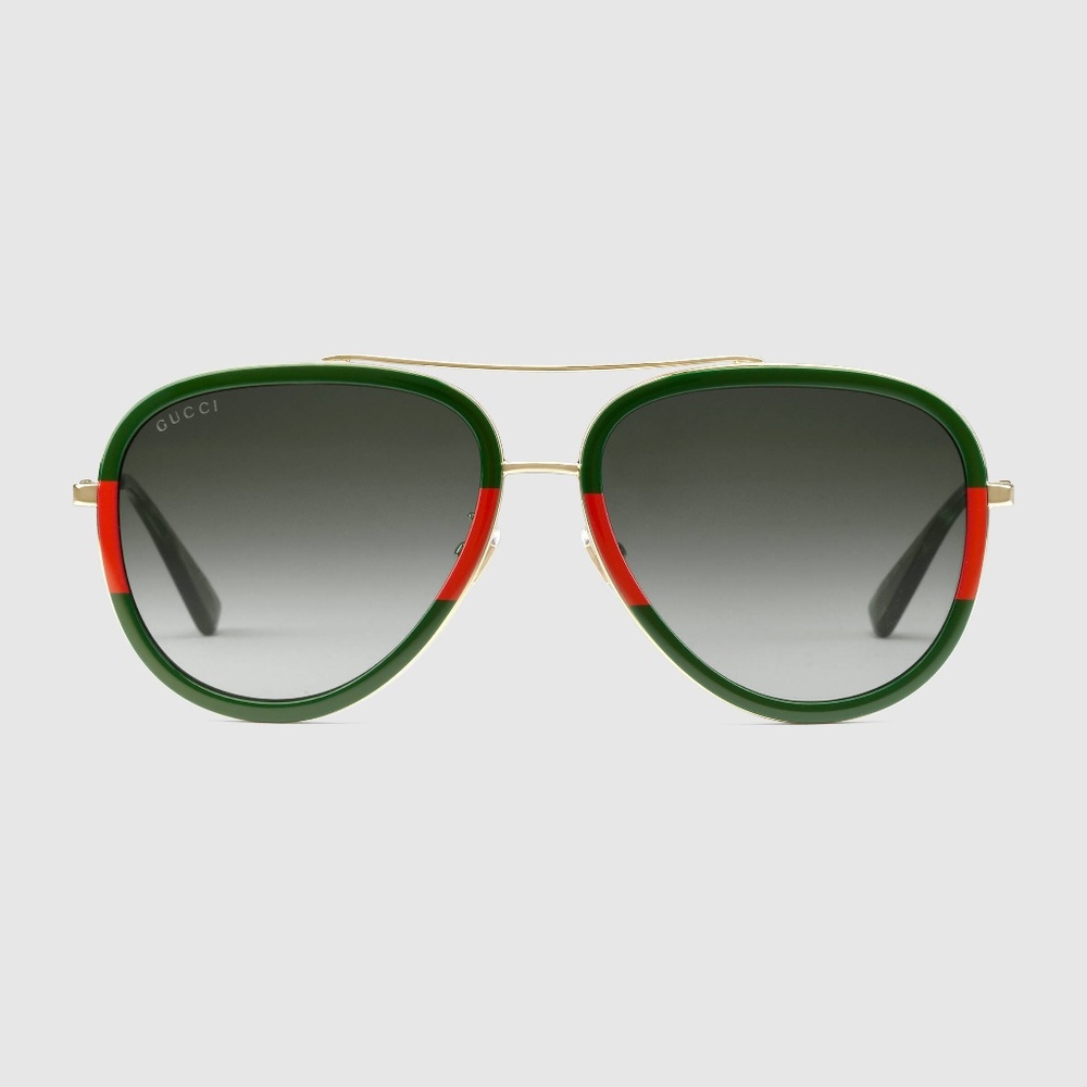 Gucci Aviator Metal Sunglasses